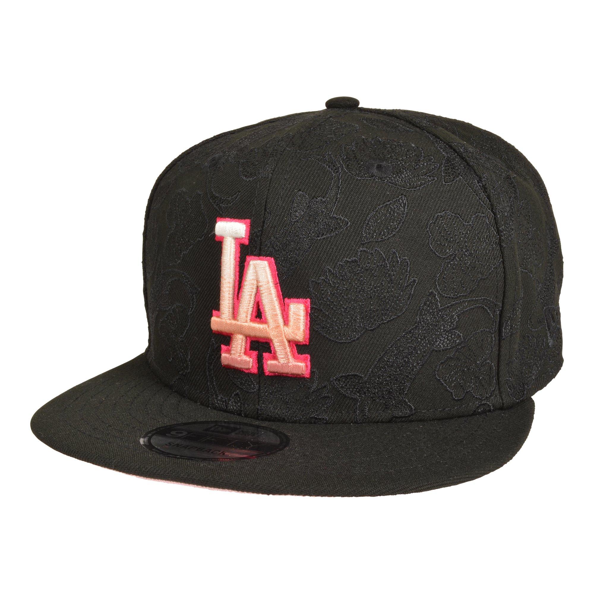 New Era Los Angeles Dodgers Koi Snapback Hat - Black/Pink - BLACK